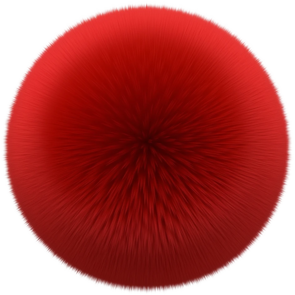Red Fuzzy dice, high detail, hyper realism emoji