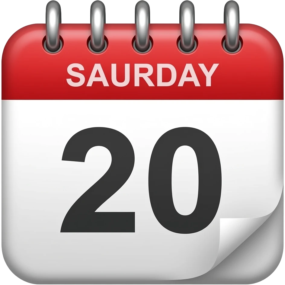SATURDAY on calender emoji