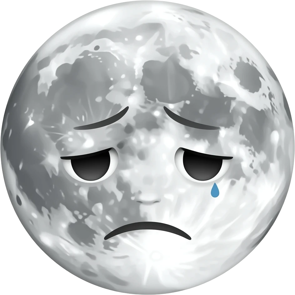 aesthetic sad moon emoji