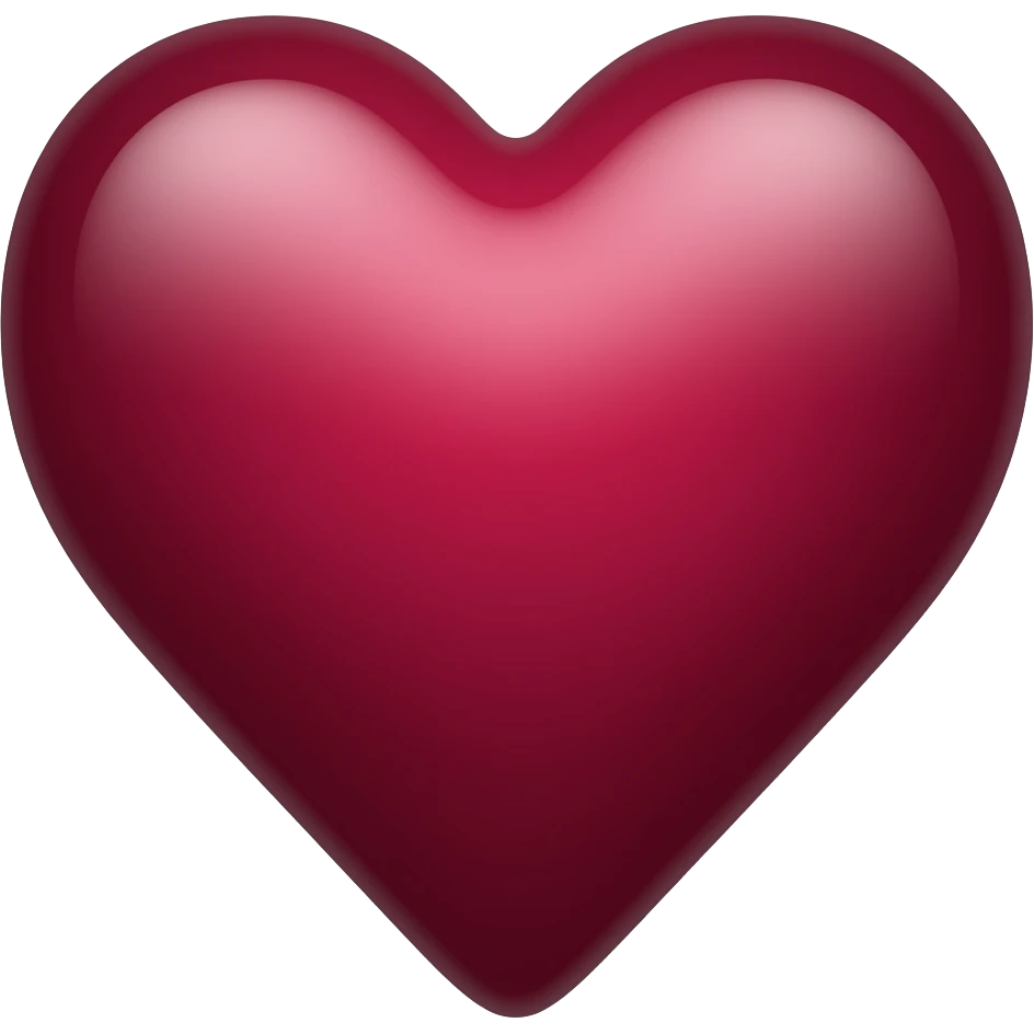 Burgundy heart emoji