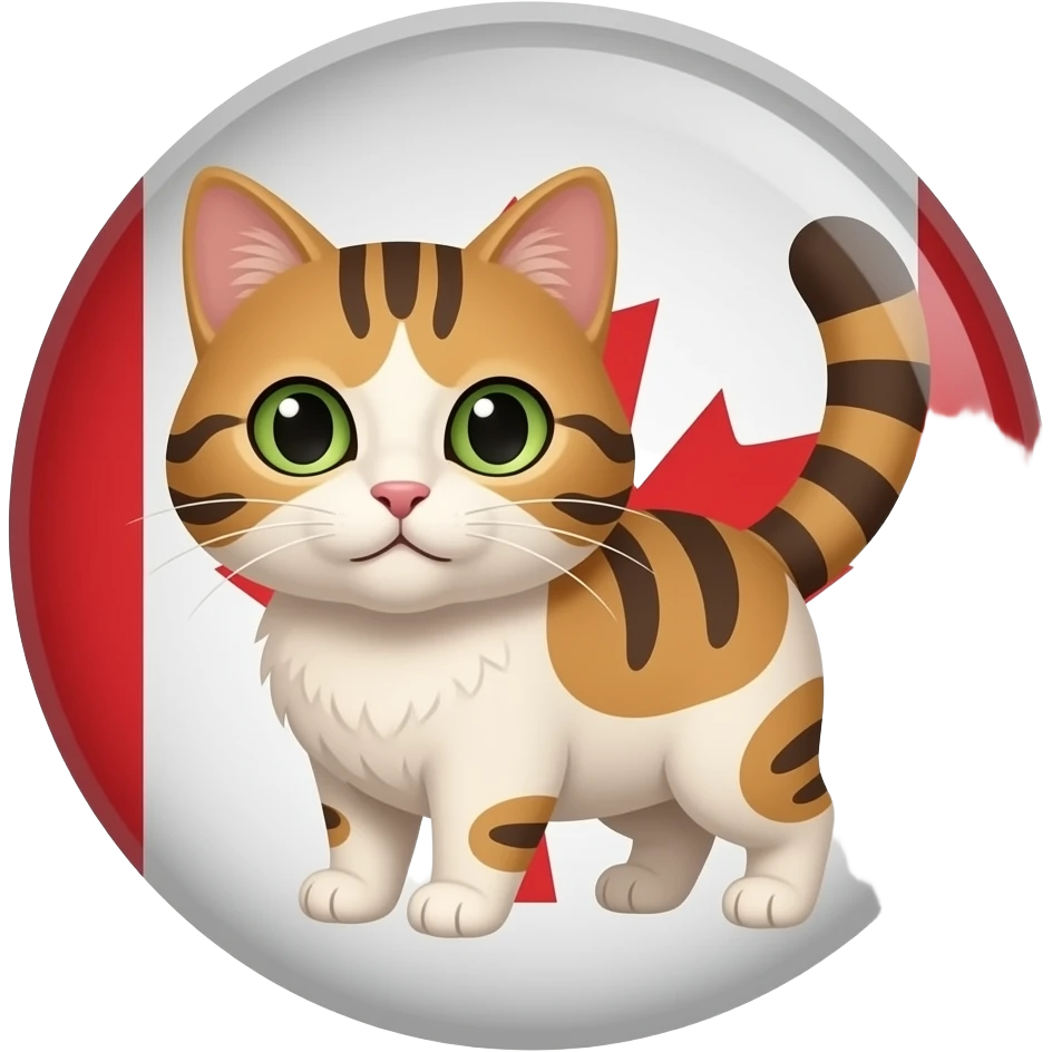 Circle Canada cat emoji
