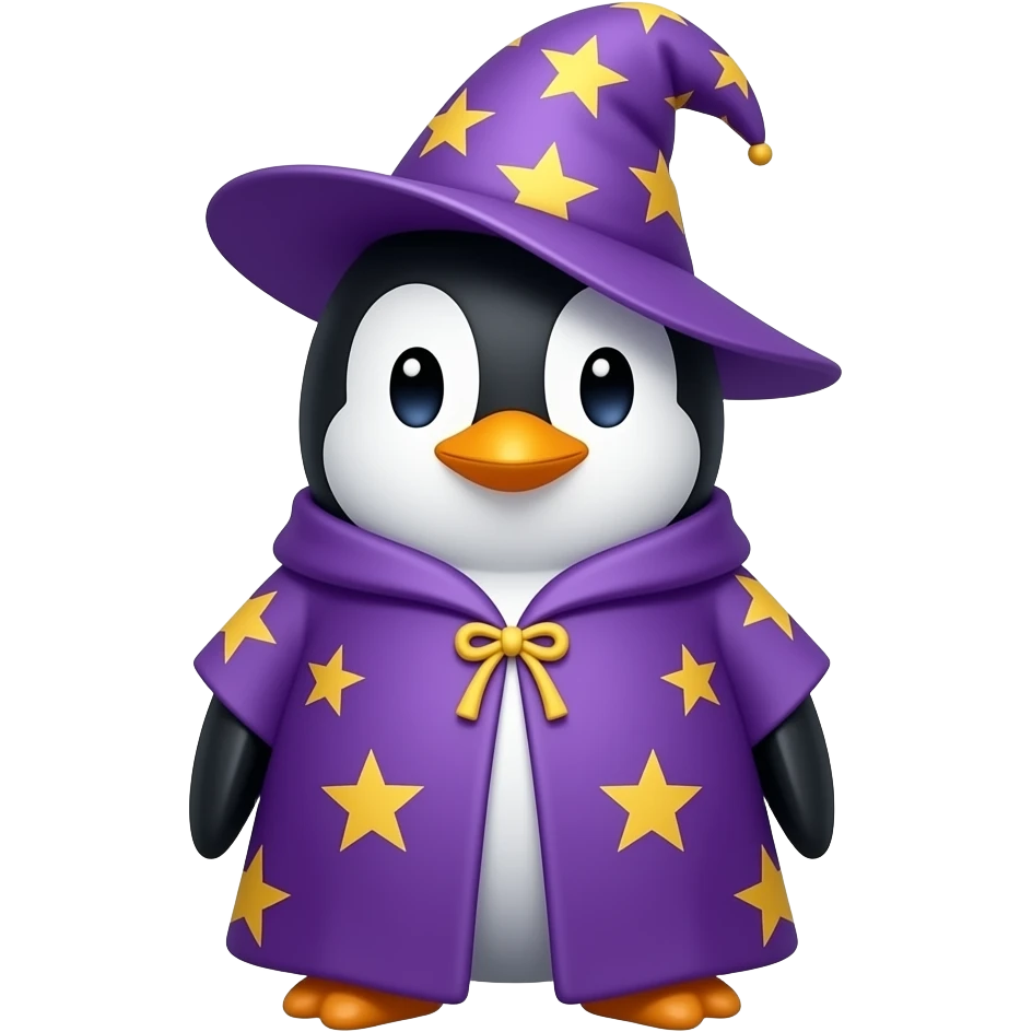 Penguin Wizard emoji