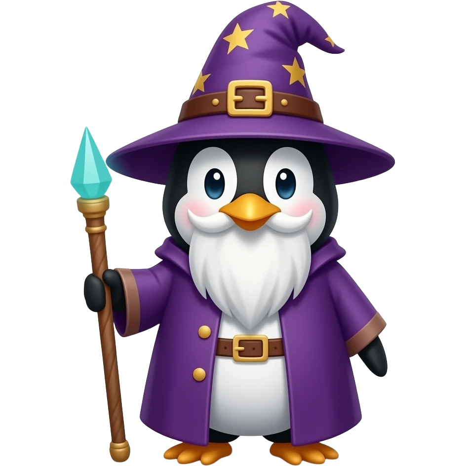 Penguin Wizard emoji