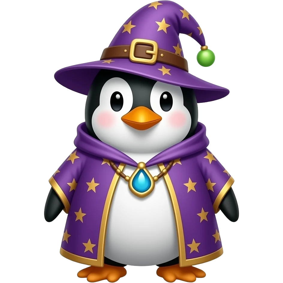 Penguin Wizard emoji