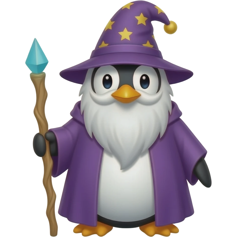 Penguin Wizard emoji
