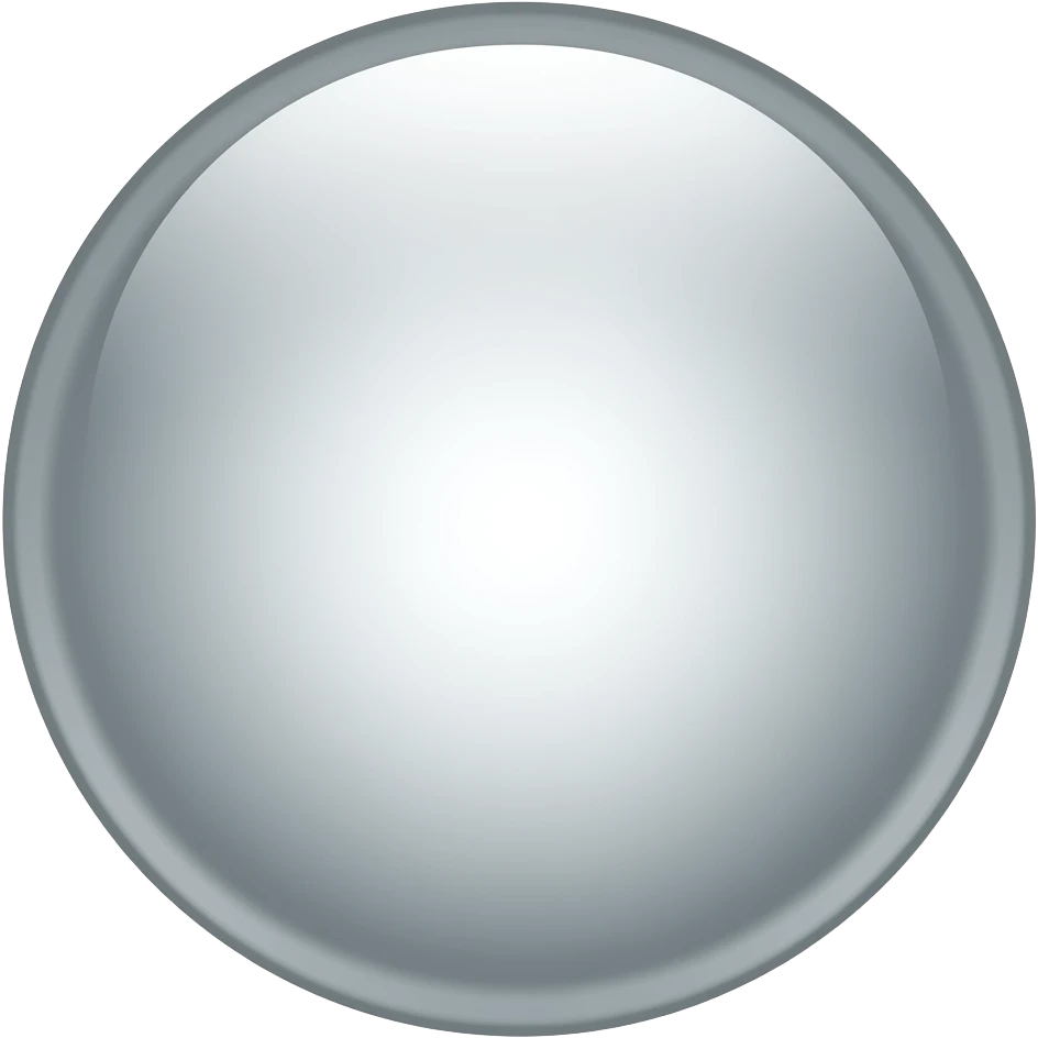 A silver circle emoji