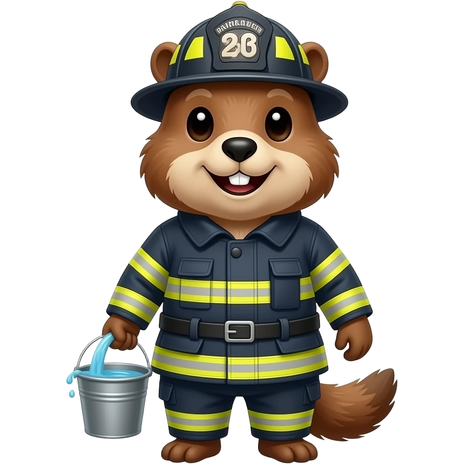 Marmotte pompier eau emoji