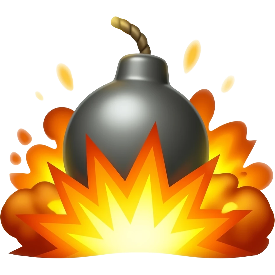Bombs blasting emoji