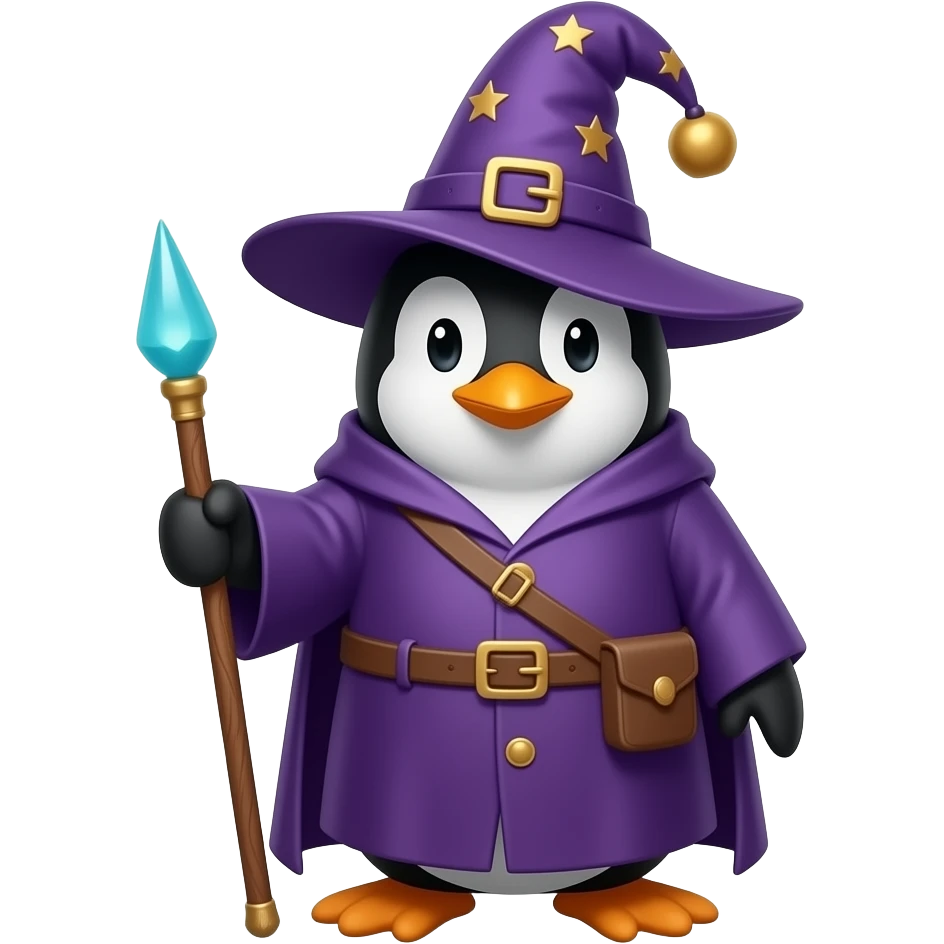Penguin Wizard emoji