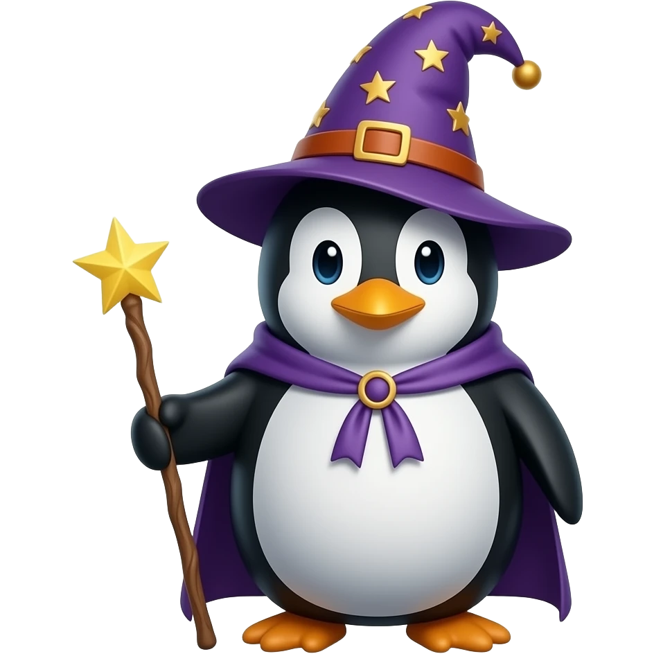 Penguin Wizard emoji