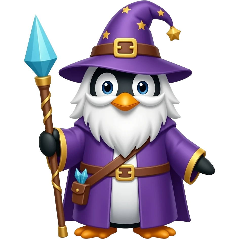 Penguin Wizard emoji