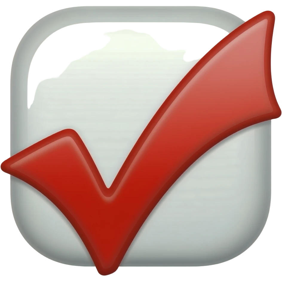 red checkmark emoji