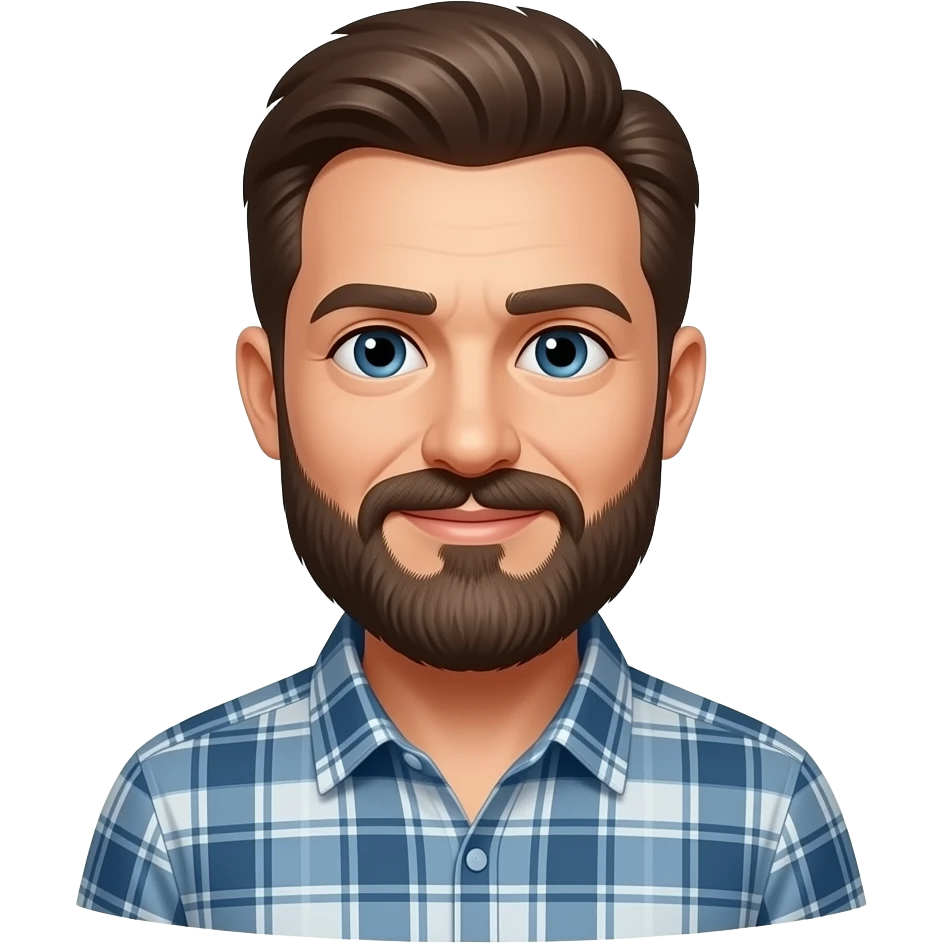 daddy with beard head emoji
