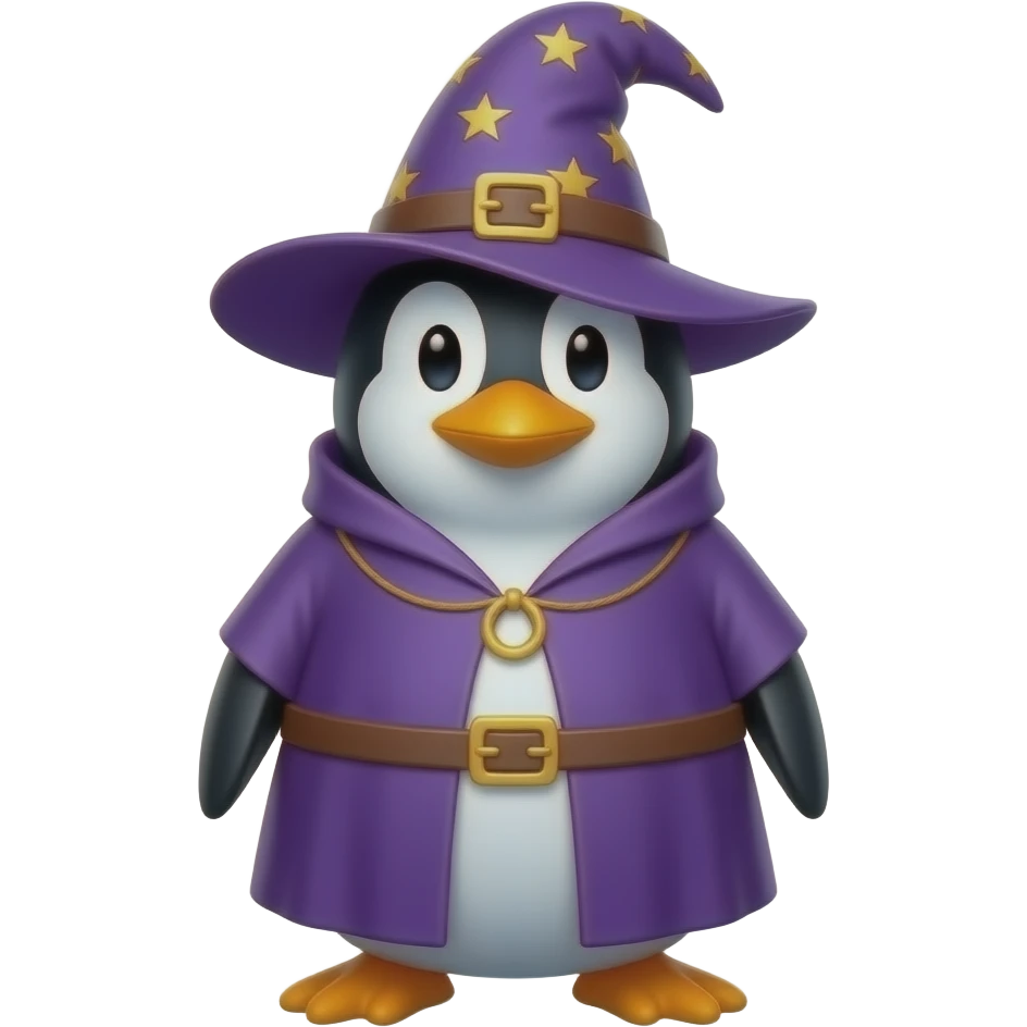 Penguin Wizard emoji