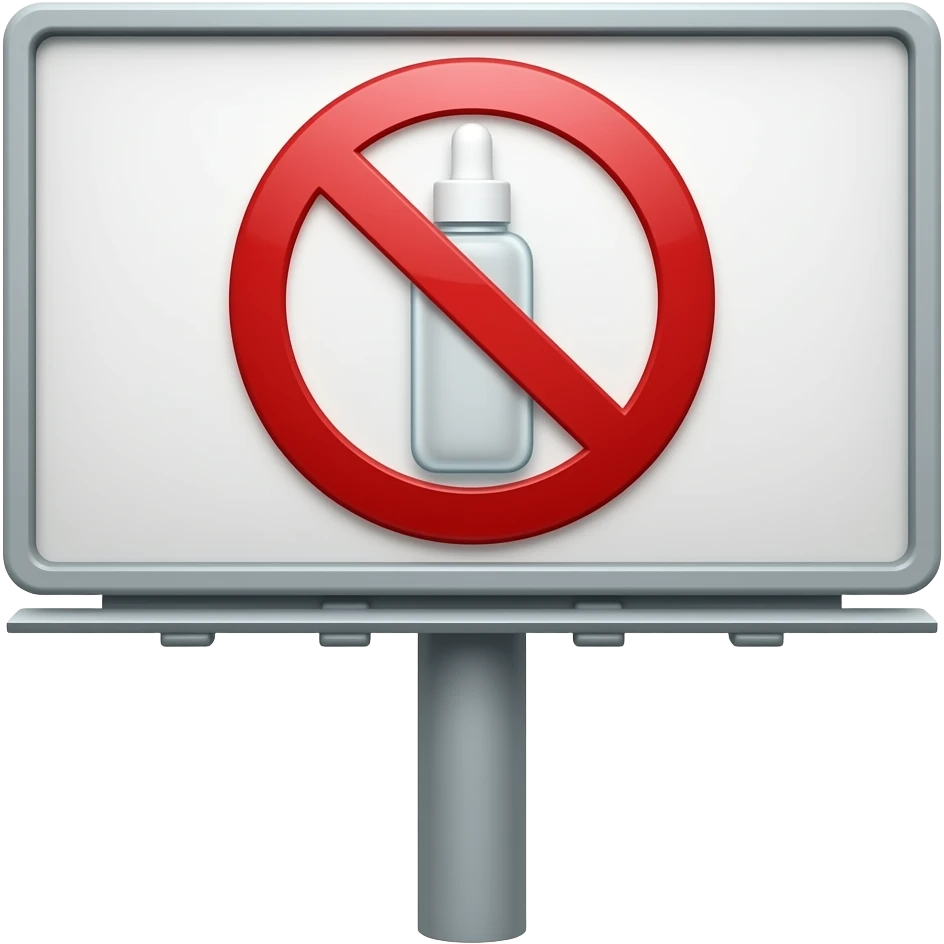 Illegal advertising emoji