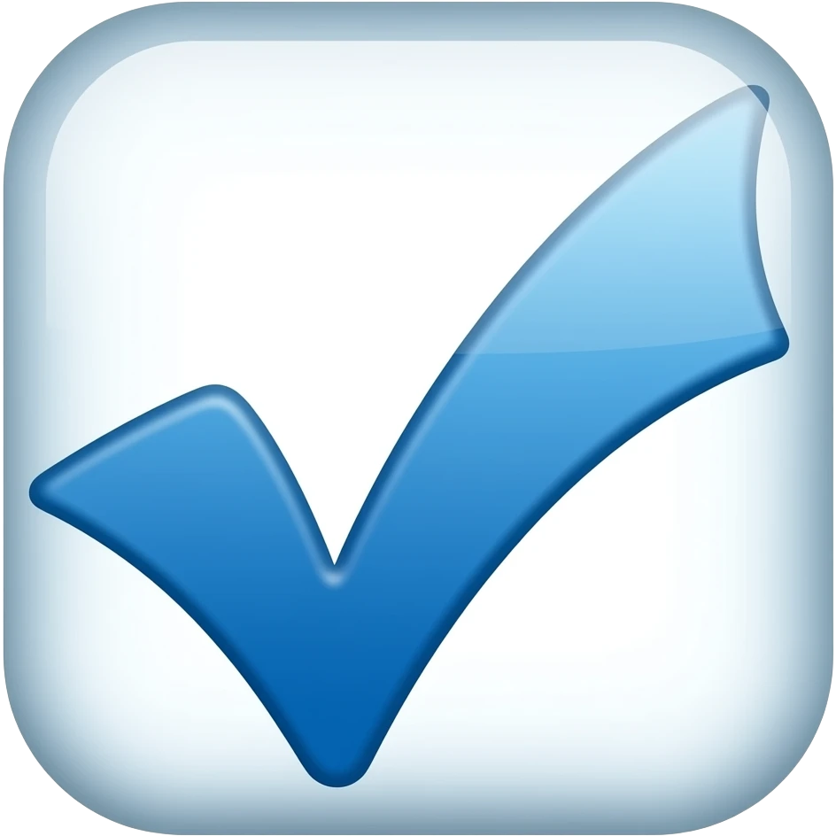 Blue tick emoji
