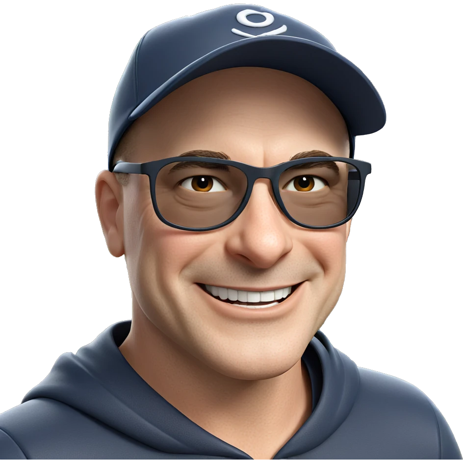 smiling boy in baseball cap emoji