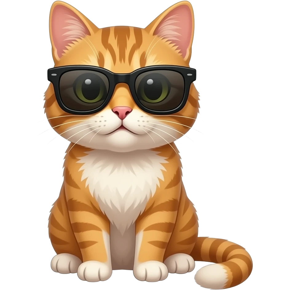 Cat wearing sunglasses emoji