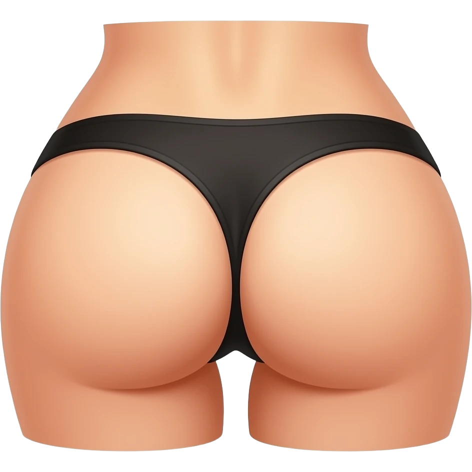 bare buttocks emoji