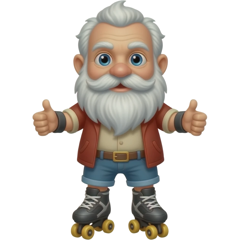Dwarf  rollerblading emoji