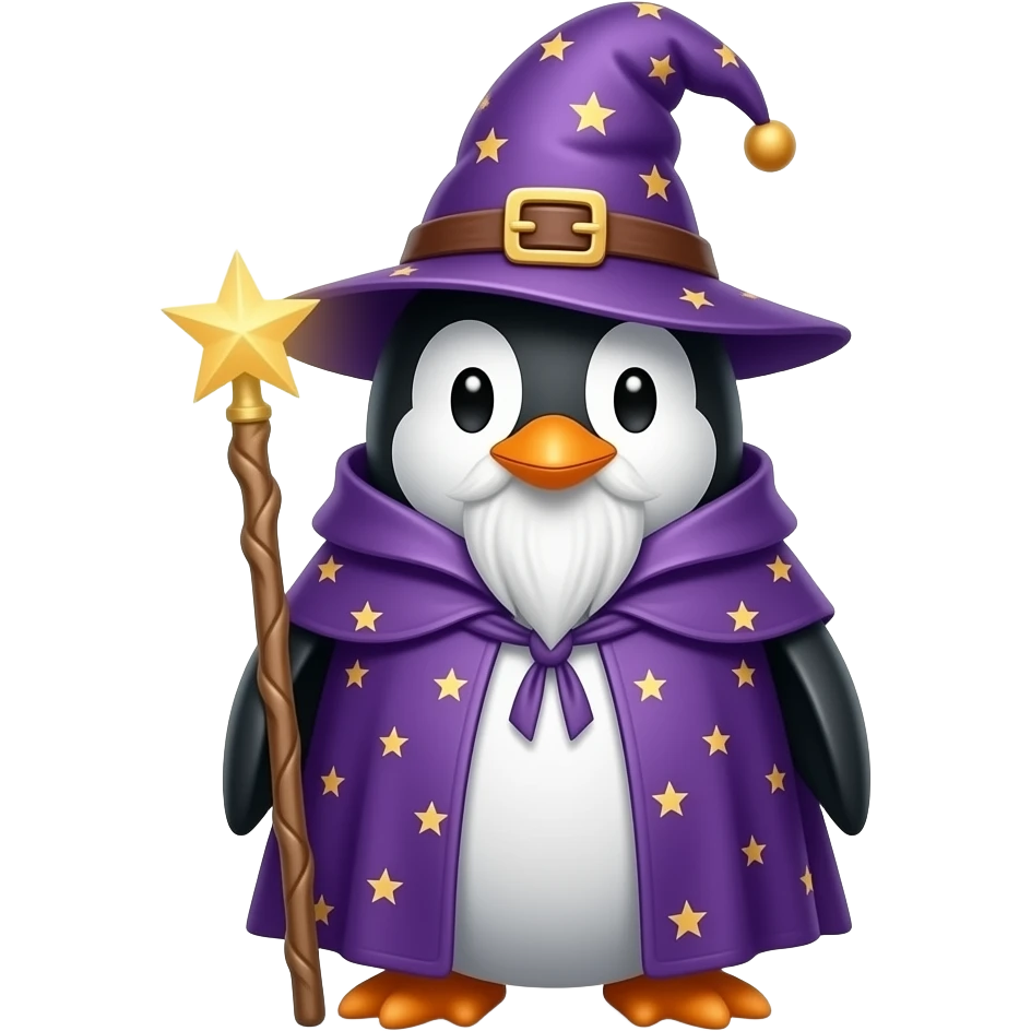 Penguin Wizard emoji