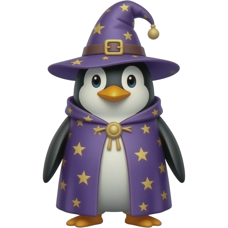 Penguin Wizard emoji