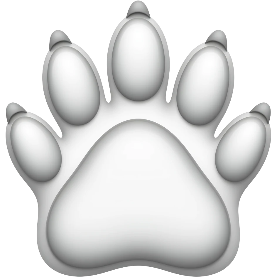 White paws of a wolf emoji