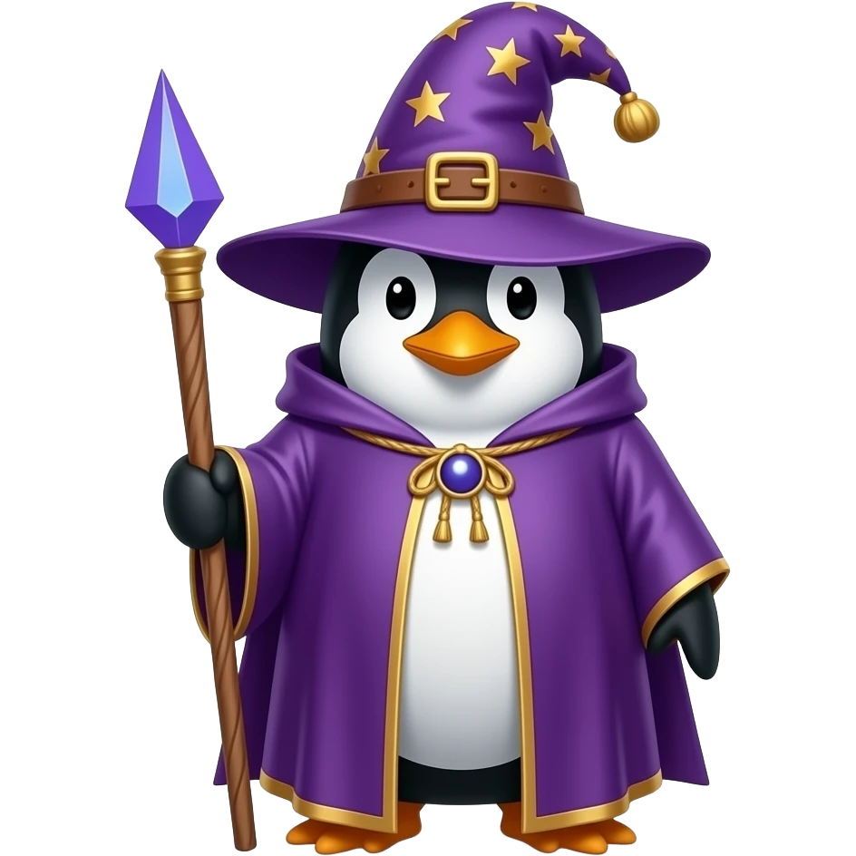 Penguin Wizard emoji