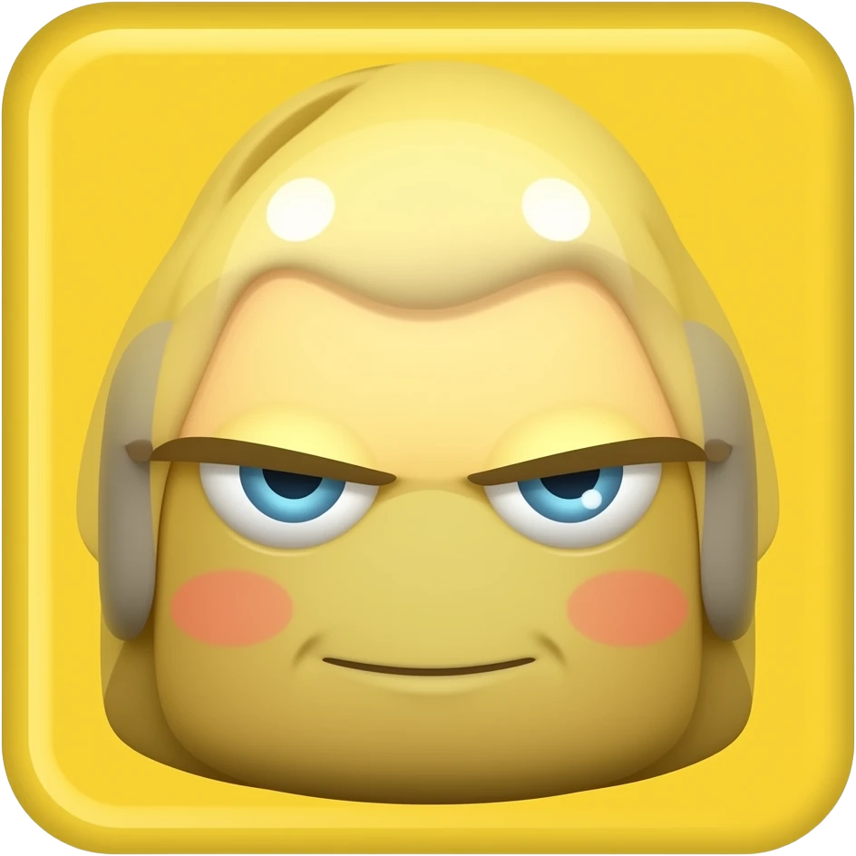 With yellow background emoji