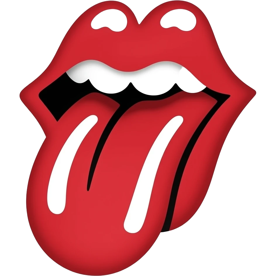 Rolling Stones tongue logo emoji