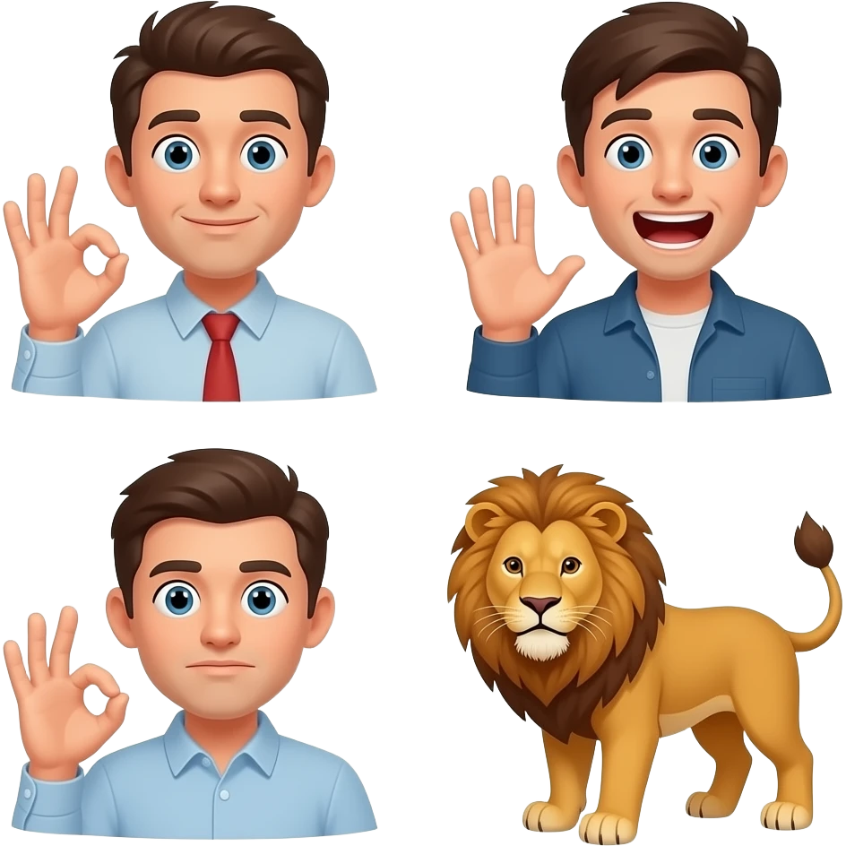 👌🏻🤪🤙🥴🦁 emoji