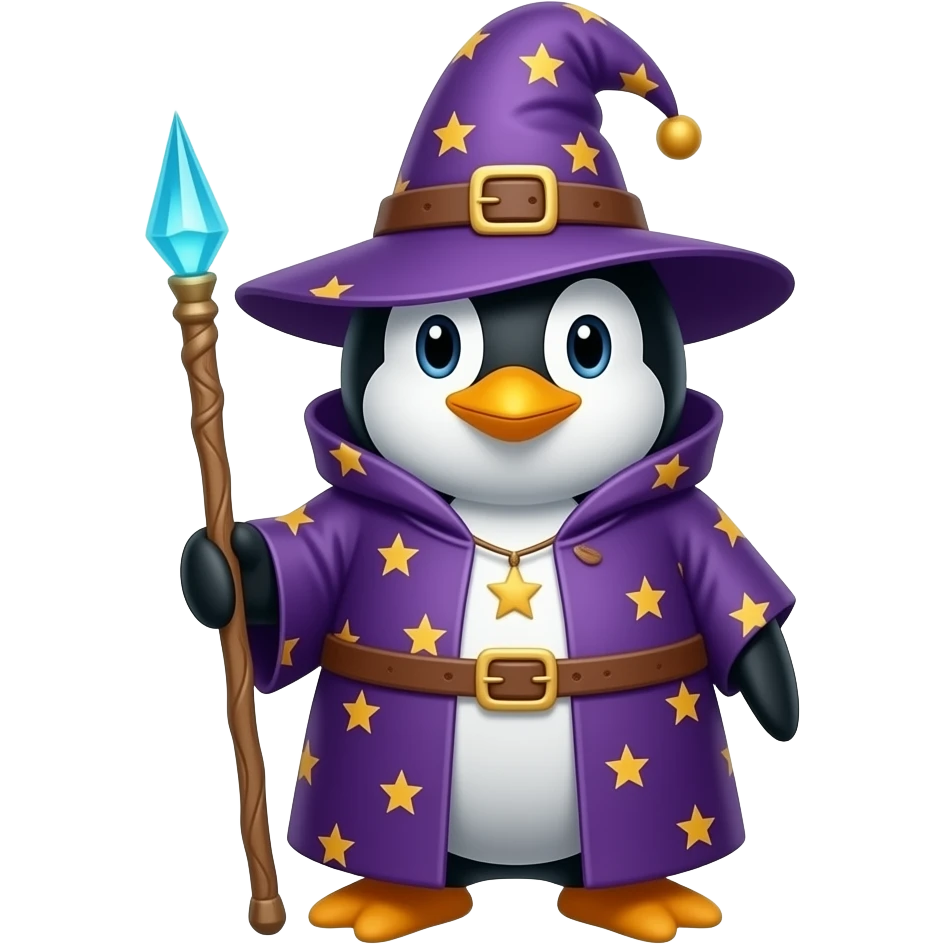 Penguin Wizard emoji