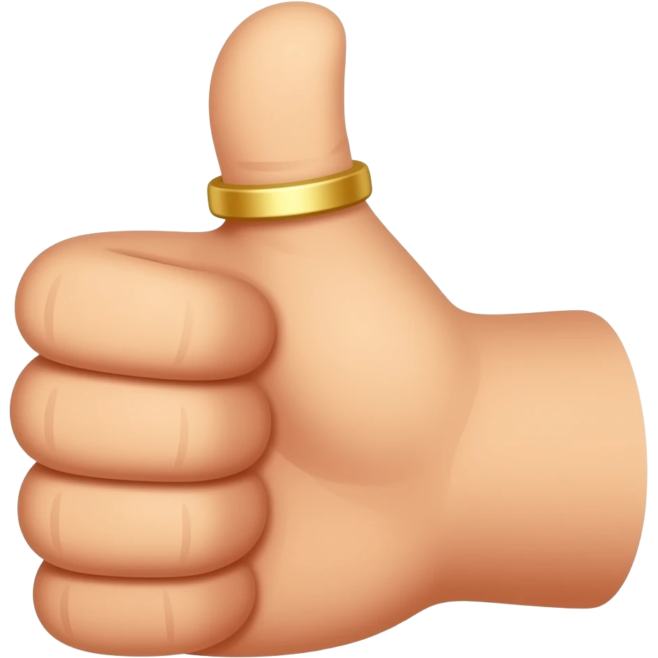 You thumb on top your ring ringer emoji