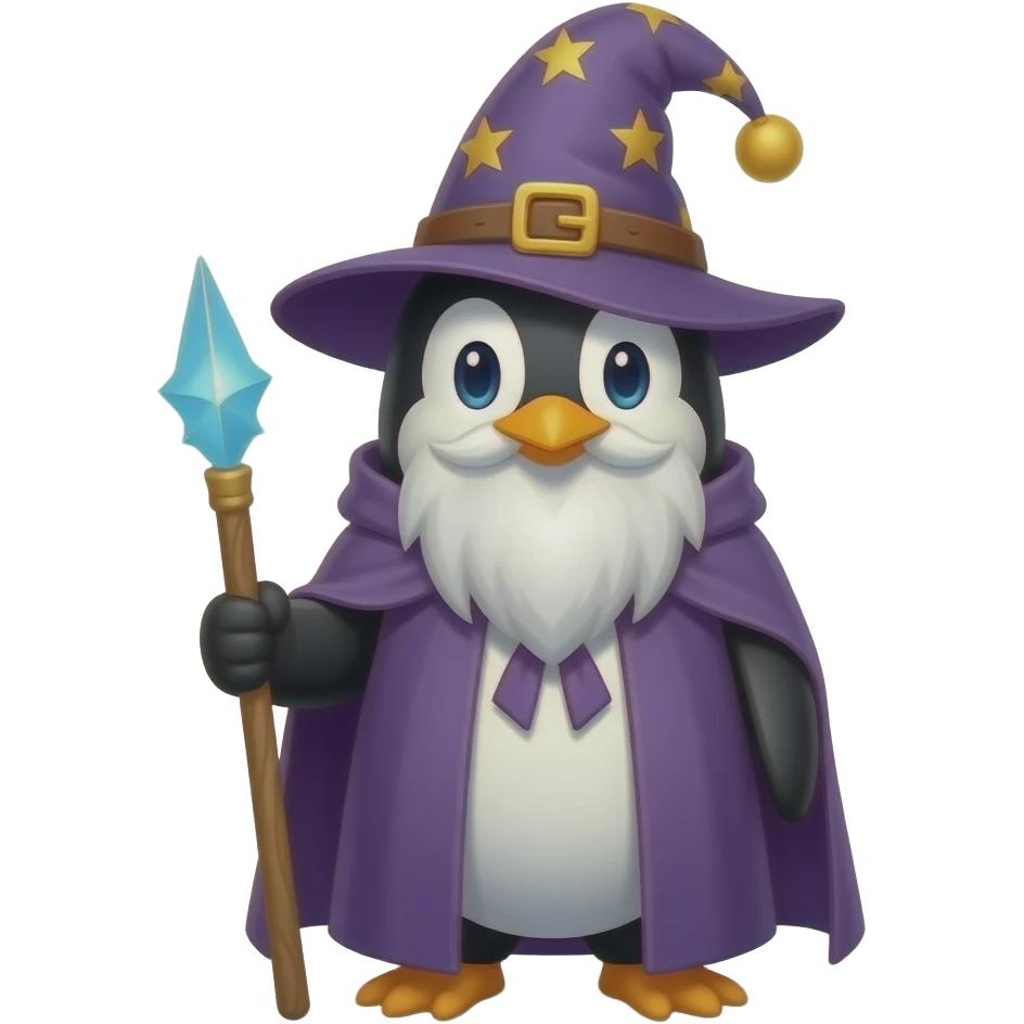 Penguin Wizard emoji