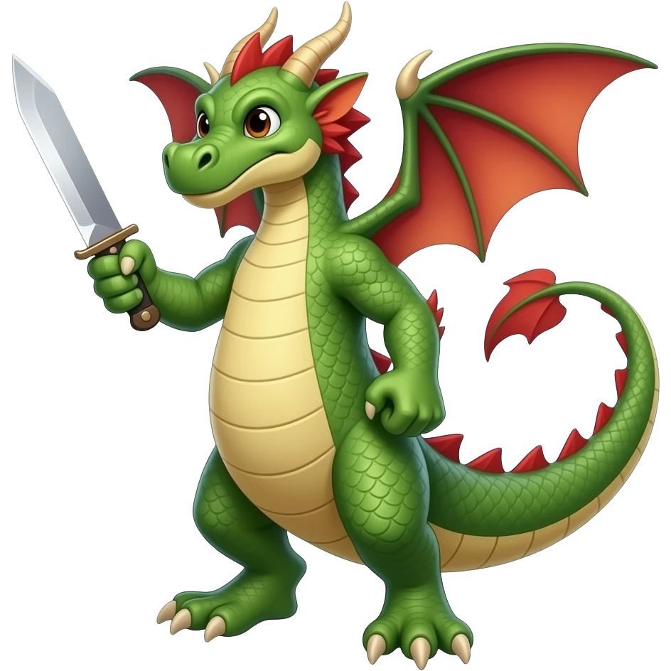 dragon with a switchblade emoji