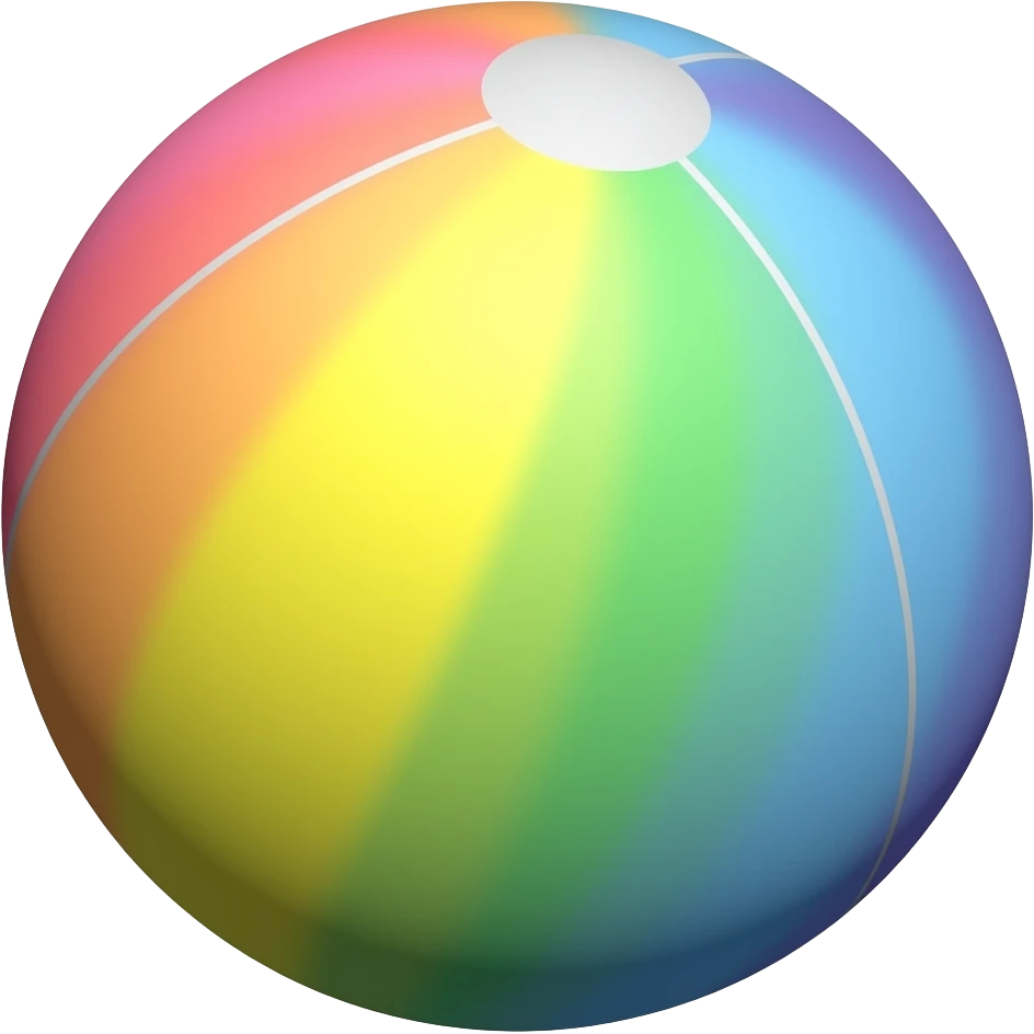 Pastel Rainbow Beach Ball emoji | AI Emoji Generator