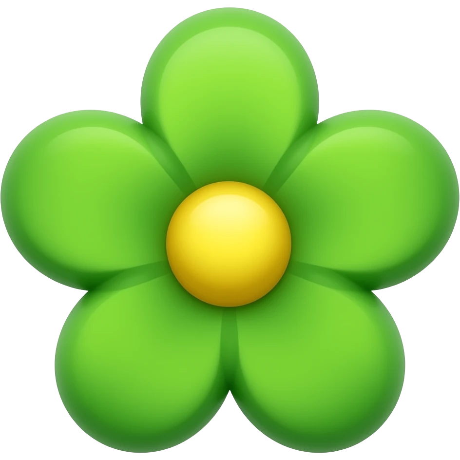 green flower sticker emoji