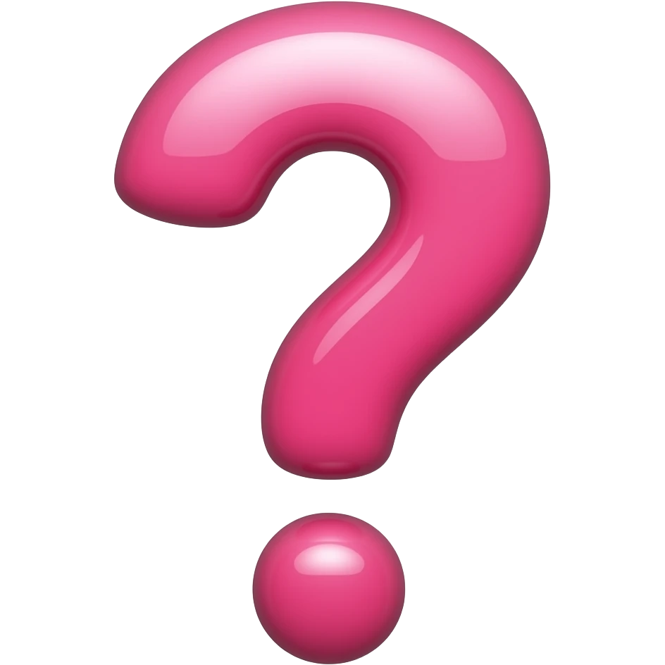 point d'interrogation rose emoji
