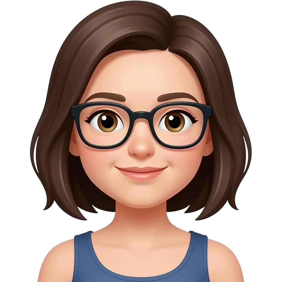 Girl with glasses emoji