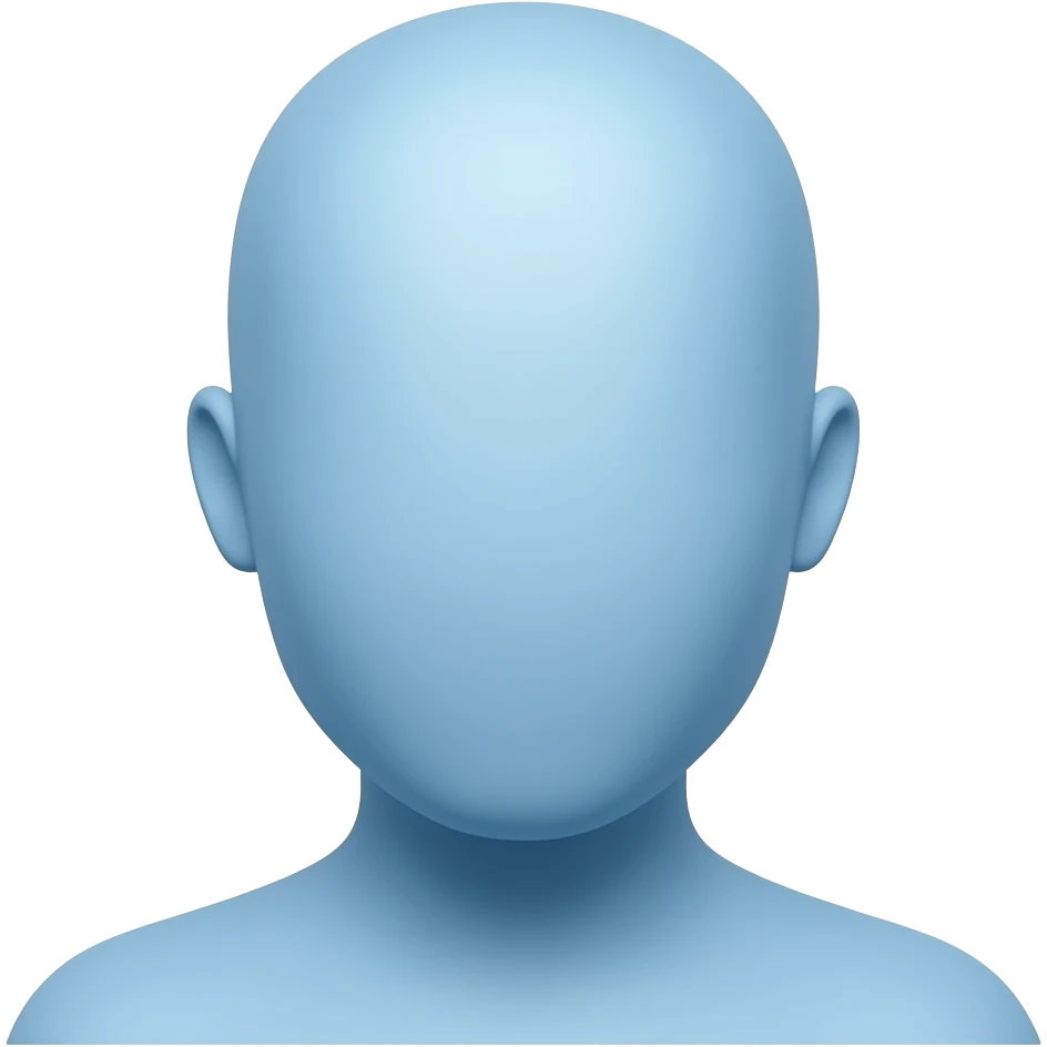 Person abstract, sky blue emoji