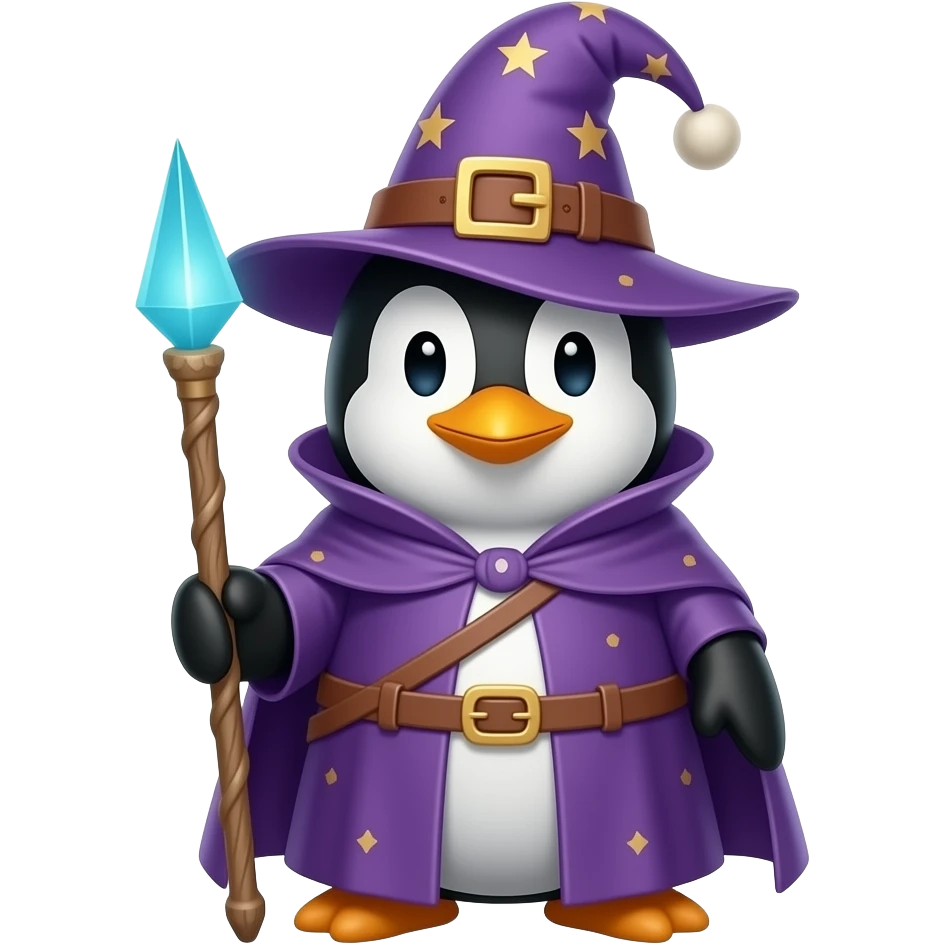 Penguin Wizard emoji