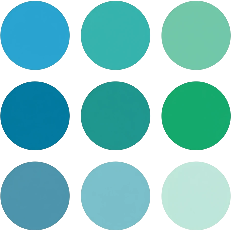 bleu vert emoji