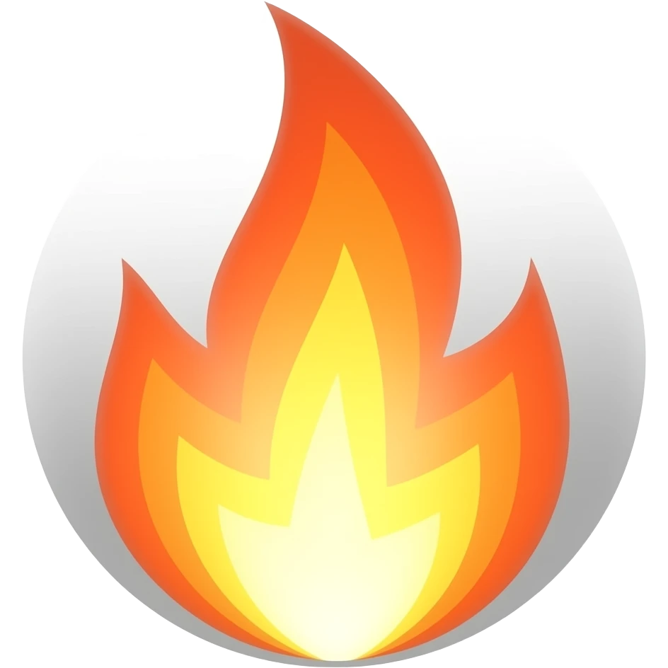 Gray fire like on tiktok streak emoji