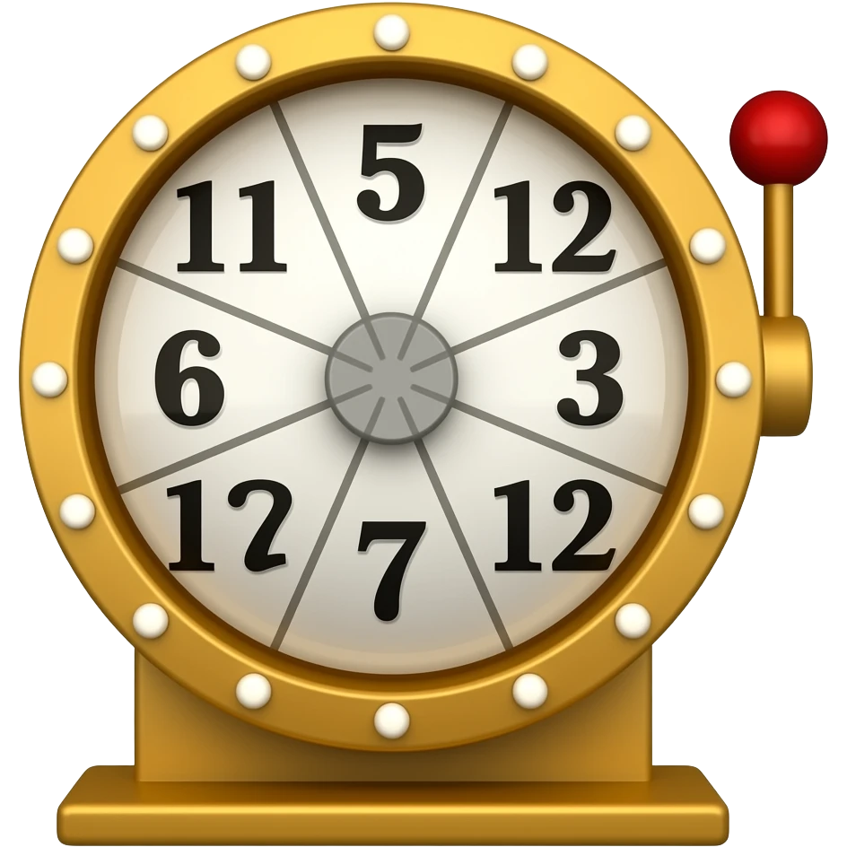 Lottery Drum, looking forward, no number emoji