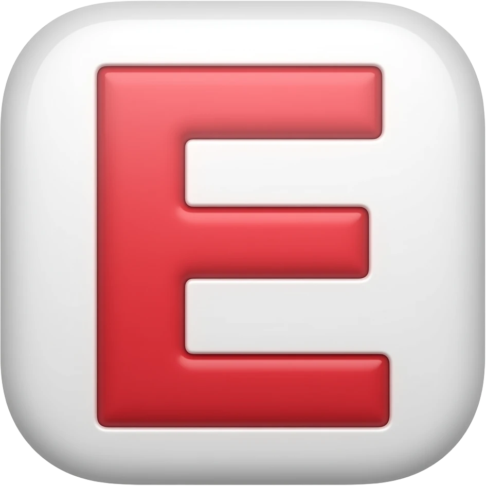 Red E emoji
