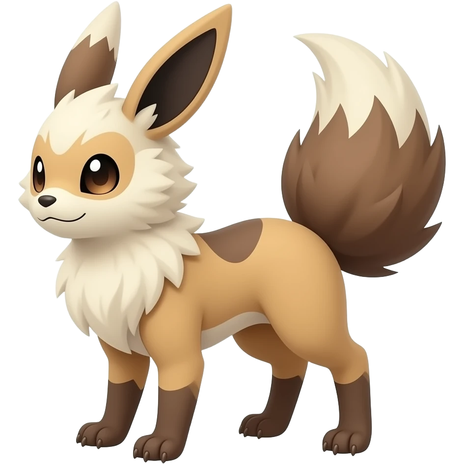 Ory-Teto-Minccino-Furret-Zeraora-Fakémon-animal-hybrid-creature, full body emoji