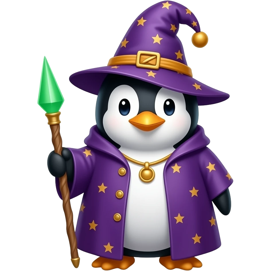 Penguin Wizard emoji