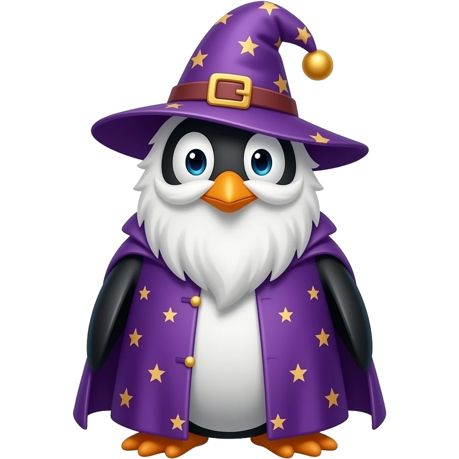 Penguin Wizard emoji