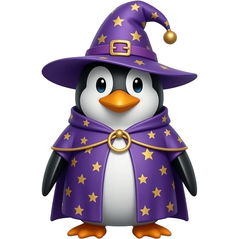 Penguin Wizard emoji