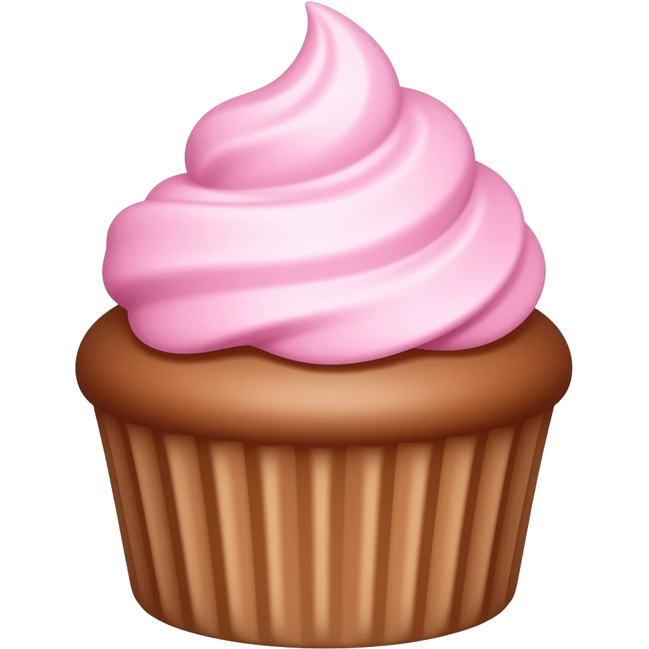 Cupcake with pink icing emoji
